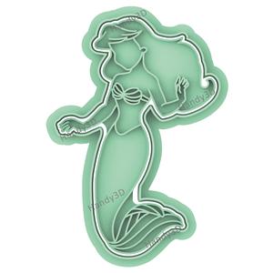 Ariel little mermaid body cookie cutter 10cm