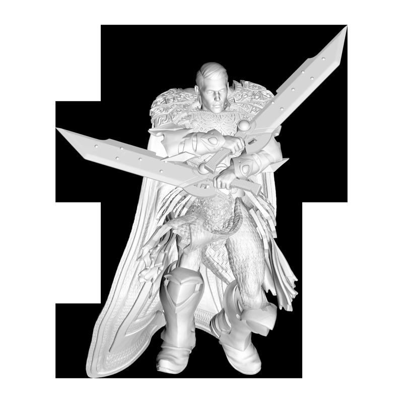 Human Paladin - Dual Blade