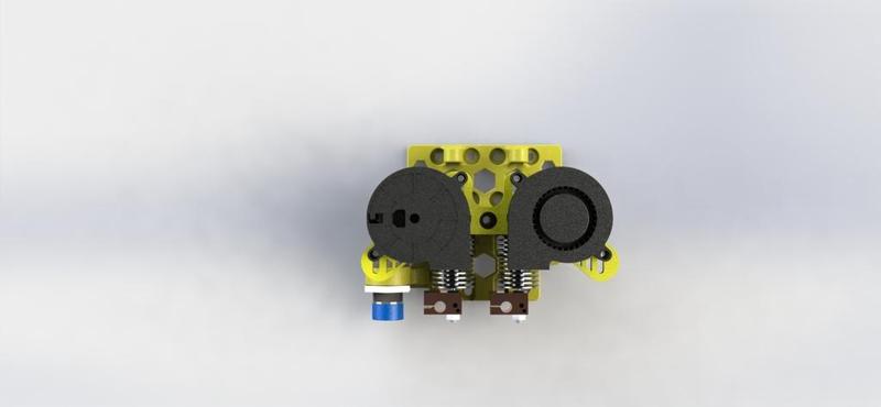 Anet A8 E3D V6 Bowden Dual Extruder Mount Pruisa i3 Clone X Carriage   