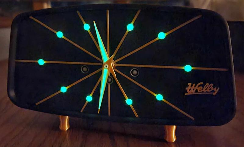 Welby Clock with Glow Dots and Hands
