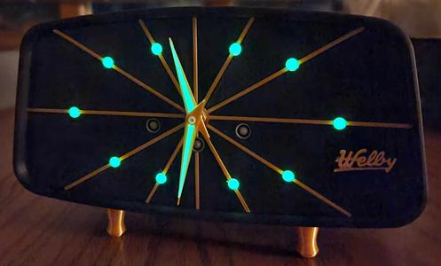 Welby Clock with Glow Dots and Hands