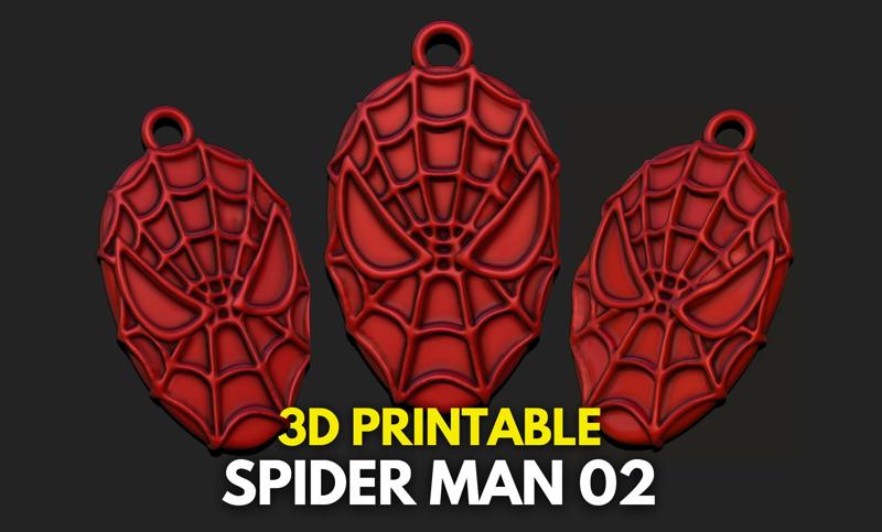 Spider-Man Mask Fanart 02 Pendant STL File for 3D Printing