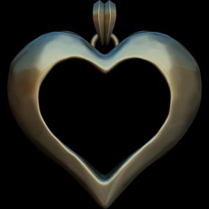 heart pendant STL file for 3d printing
