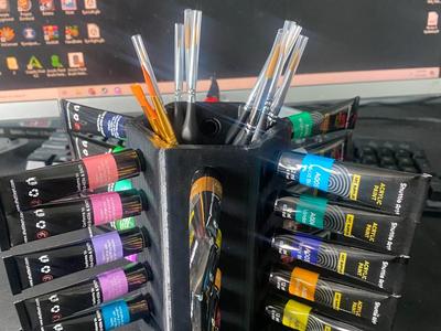 Shuttle Art Acrylic Paint Set Spinning Holder