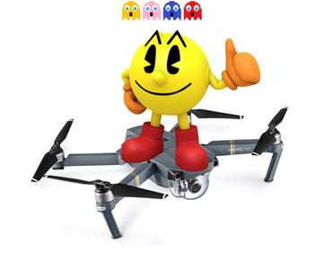 Pac Man Teal Drone Cover