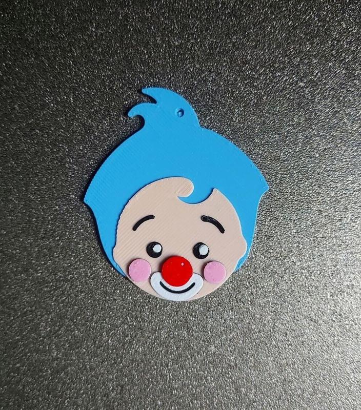 PLIM PLIM CLOWN KEYCHAIN IN PARTS 6 COLORS FOR BIRTHDAY SOUVENIRS