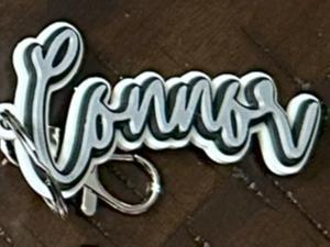 Connor keychain, personalized Keychain or nametag