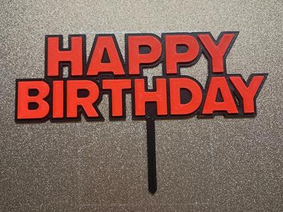Happy Birthday Cake Topper 