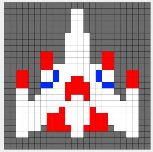 Space Invaders Spacecraft Pixel Puzzle