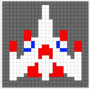 Space Invaders Spacecraft Pixel Puzzle