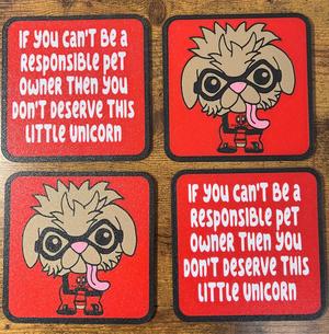 Dogpool coaster set