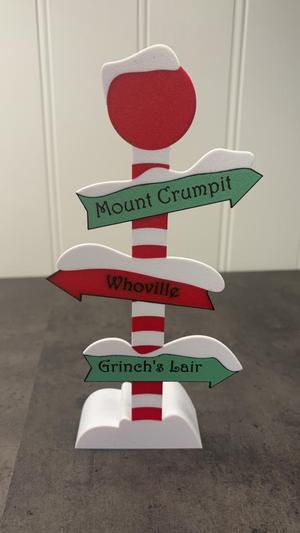 Grinch Sign for Mount Crumpit and Whoville
