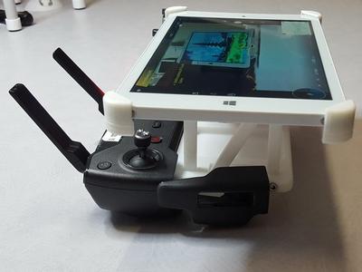 Customizable Remix of DJI Controller Tablet adapter, foldable