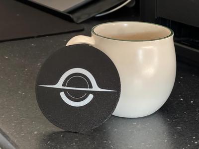 Dual color Black Hole coaster 