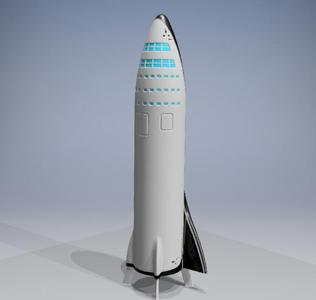 SpaceX BFR/Interplanetary Spaceship v2017 (with booster and landing legs)