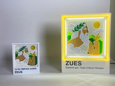 Zeus Shadow Box with Light