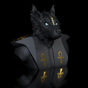 Anubis Australian Sheperd bust