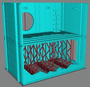 DECK18 2-FLOOR SCIFI HAB CELL (28MM / 32MM)