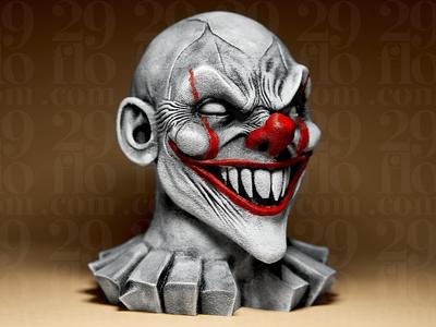 Evil Clown Sculpture