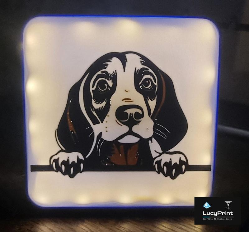 Beagel light for picture frame