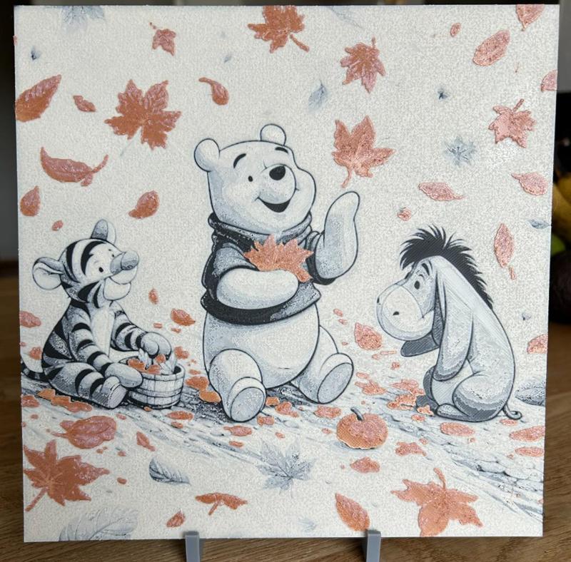 Winnie the pooh, Eeyore and Tigger autumn picture