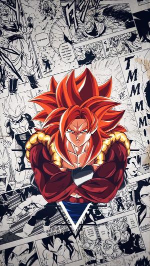 Gogeta SSJ4 Manga Panel Hueforge