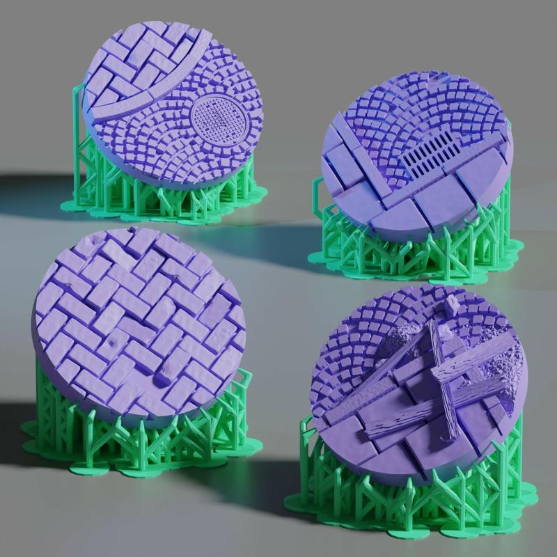 32 mm urban city wargaming bases