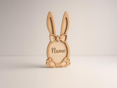 Personalized Easter Bunny Name Tag