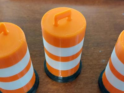 1/12 Scale Construction Barricade Barrels
