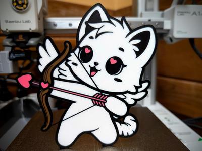 Cupid Cat Valentines Day Decoration