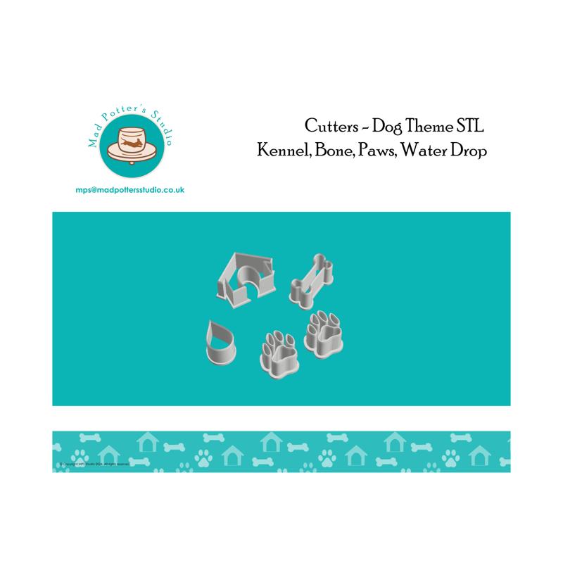 Cutters for clay - dog theme