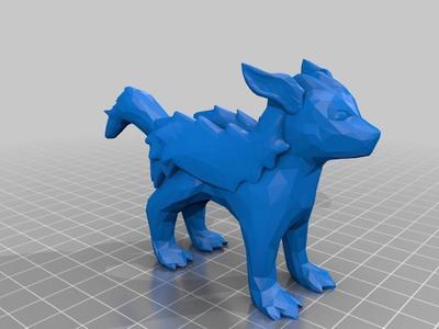 Mightyena Low Poly-Pokemon