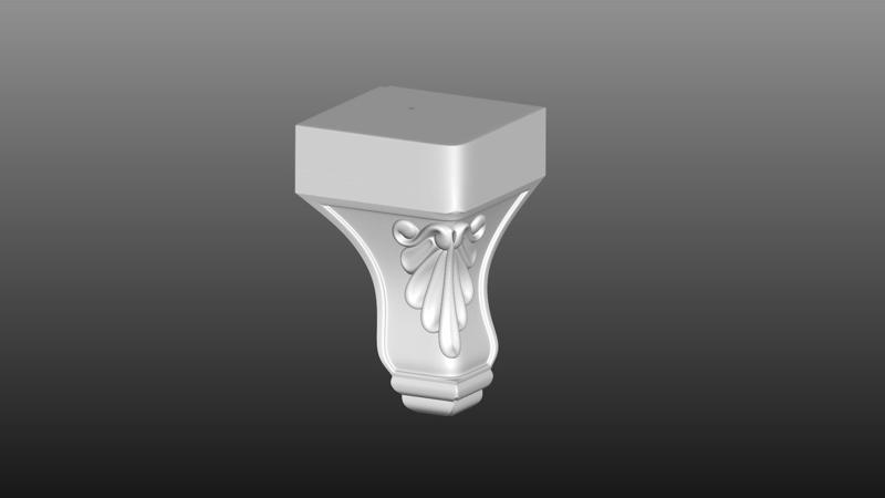 furniture leg 3D cnc