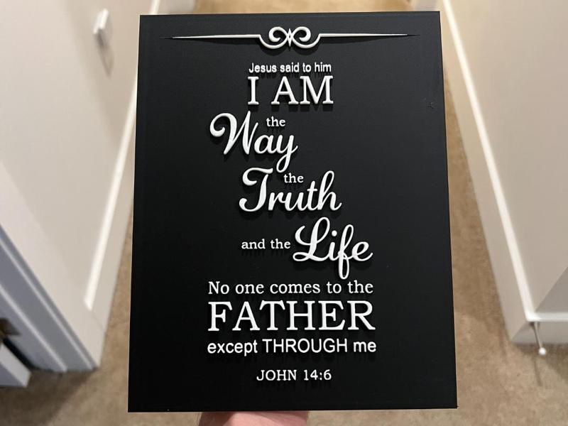 John 14:6 Bible Verse Art Decoration