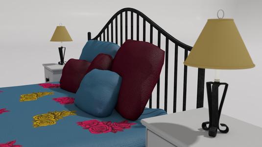French Style Queen size Metal bars Bed