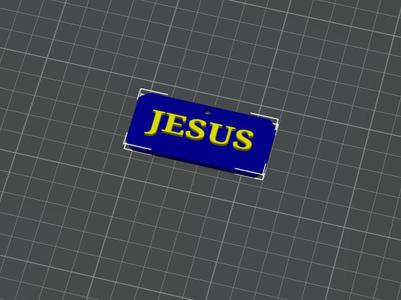 Jesus banner keychain