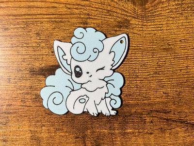 keyring of Snowy the Alohan Vulpix - Pokemon