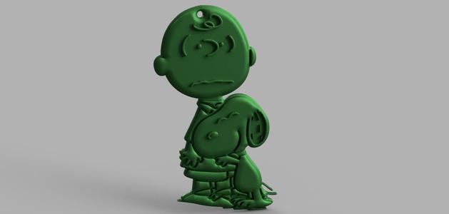 Snoopy Keychain - Charlie Brown