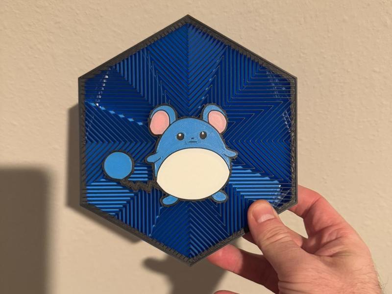 #183 Marill Hex Wall Art