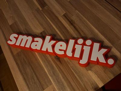 Lettering Sign with optional light - Smakelijk.