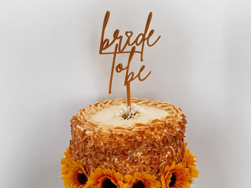 Bride to be cake topper