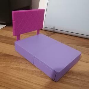 1/12 Scale Double Divan Bed - with Head Board and Drawers - Dollhouse