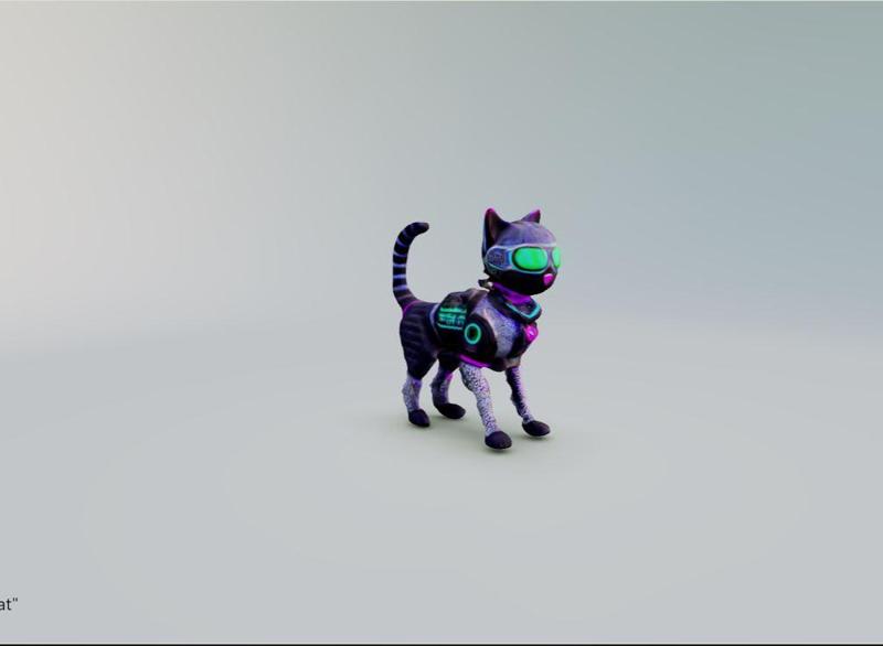 Cyber cat necklace