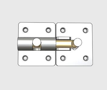 Cerrojo, Cierre, Pasador, Aldabilla, Gancho, Candado, Falleba, Tranca Largo Ocho Orificios Latch, Lock, Pin, Hasp, Hook, Padlock, Espagnolette, Long Latch with Eight Holes