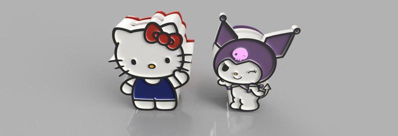 Alcancías Kuromi y Kitty