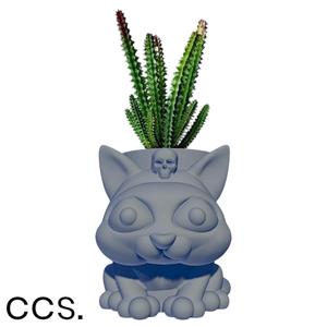 Halloween Kitten Pot