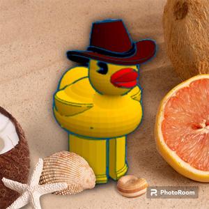 Cowboy Duck Crocs Pin