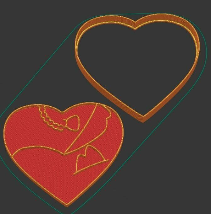 Groom - Bride stamp plus cutter