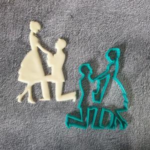 Man & Woman Engagement Cookie Cutter
