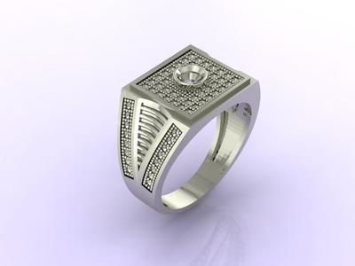 Gents Ring - Mens Ring STL READY FILES  Jewelry Rings For Men
